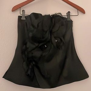 Black strapless top from White House Black Market